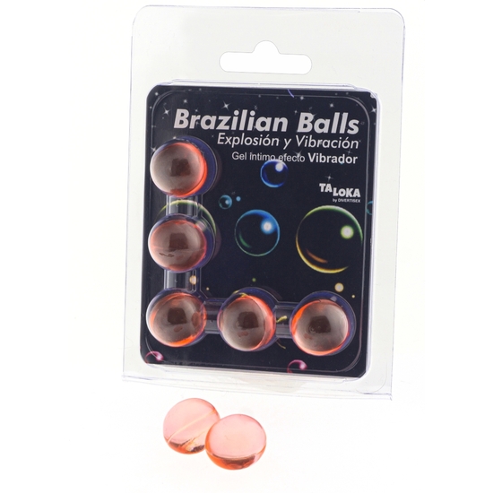 5 Brazilian Balls Explosion De Aromas Gel Excitante Efecto Vibración