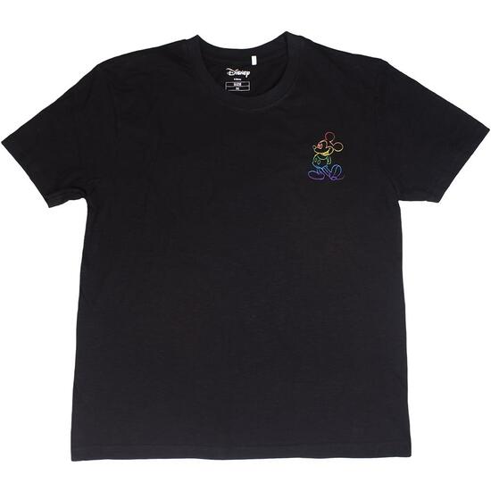 Camiseta Corta Acid Wash Disney Pride Negro